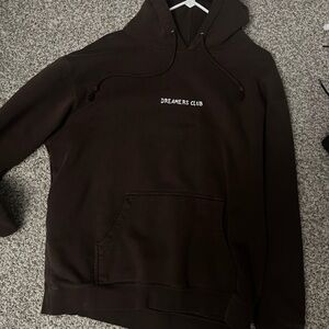 Brown Hoodie with Dreamers Club Logo